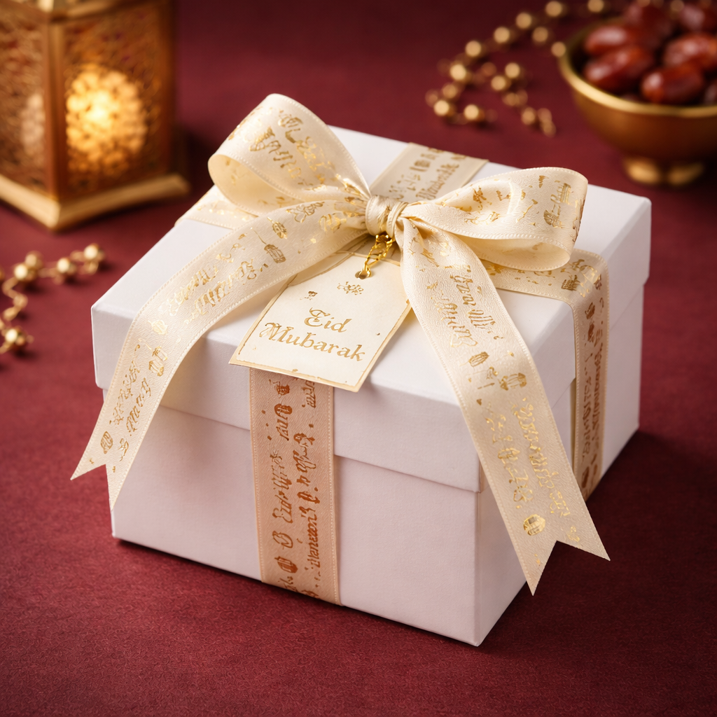 Eid Mubarak Satin Ribbon The Pathway